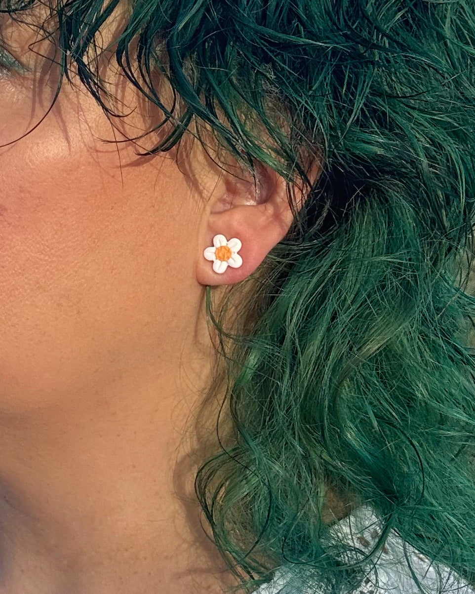 Pendientes botón Minis Margarita / Mariquita
