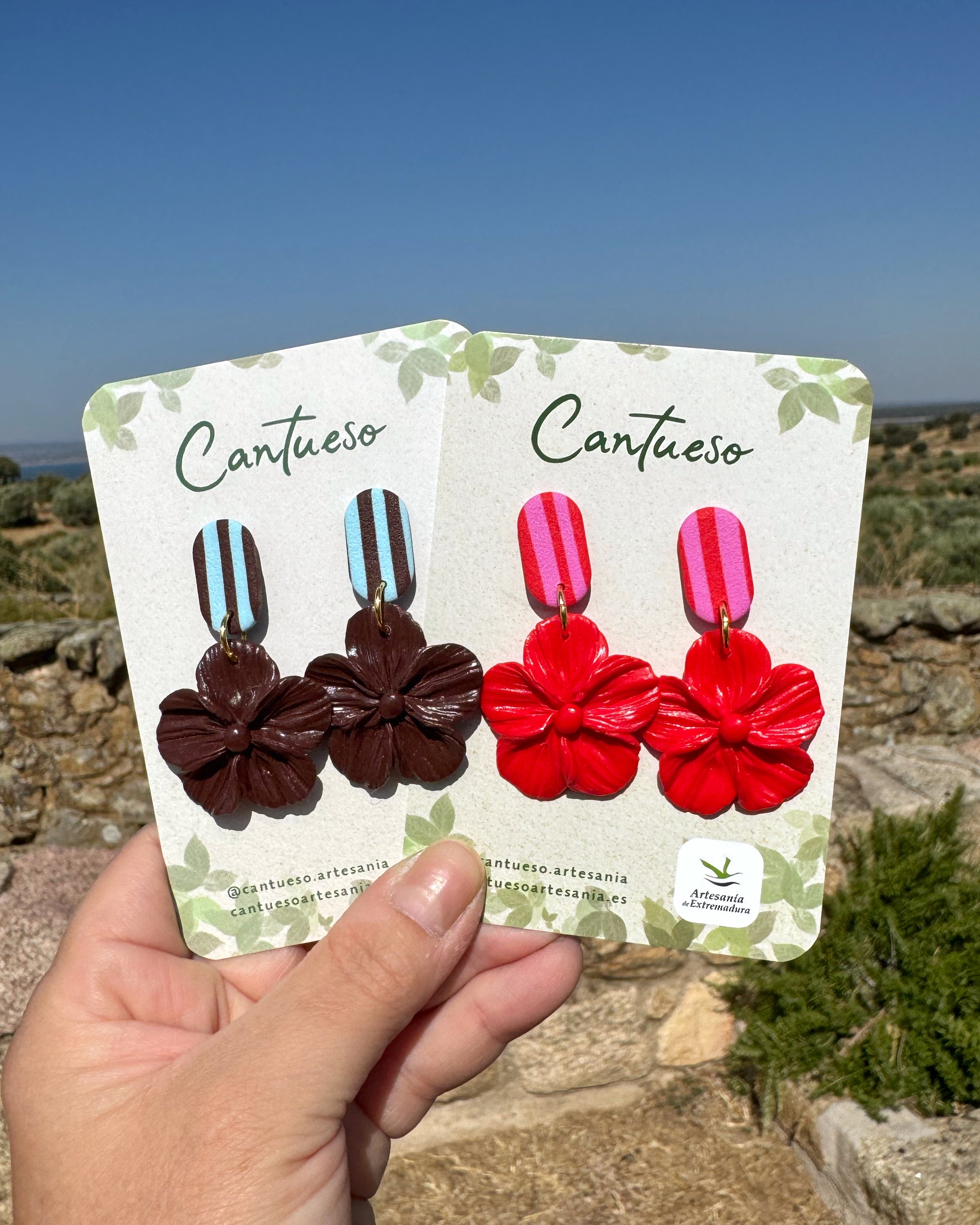 Pendientes Granadilla Rayas