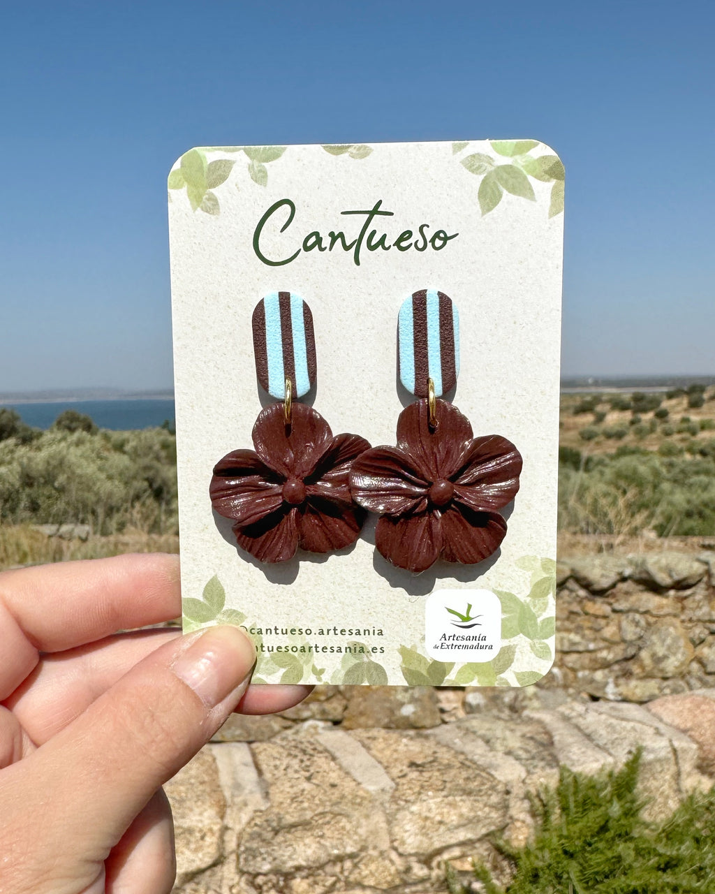 Pendientes Granadilla Rayas