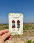 Pendientes Rayas con Perla