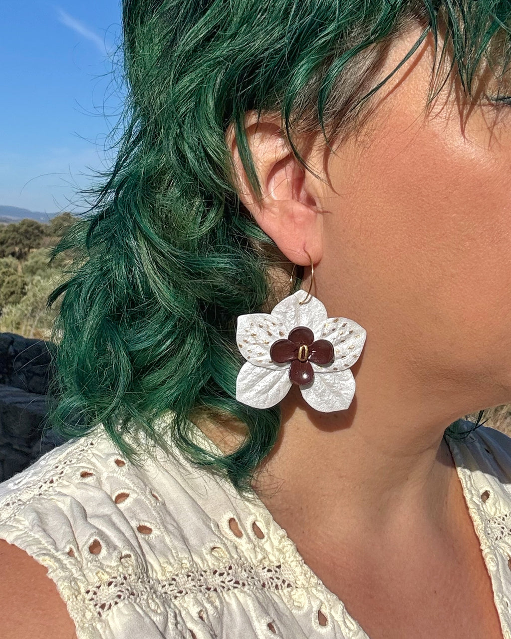 Pendientes Orquídea Maxi aro