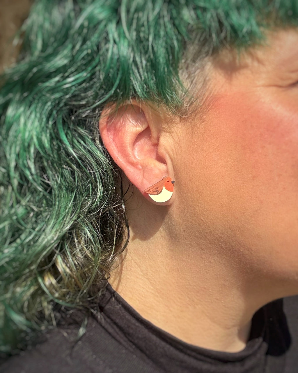 Pendientes Petirrojo mini puestos